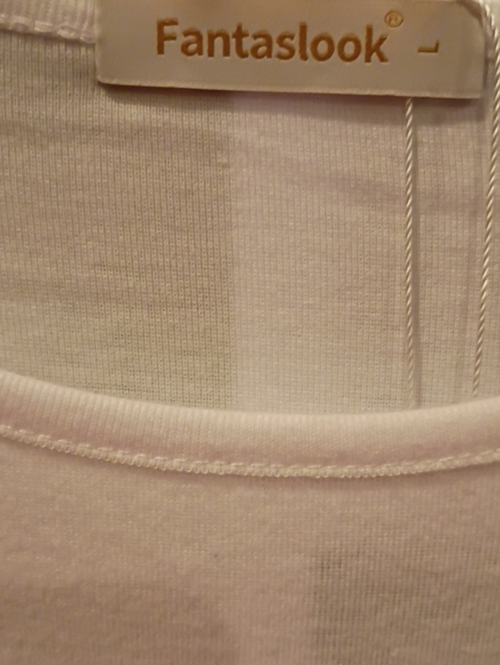 Fantaslook White Ribbed Pullover